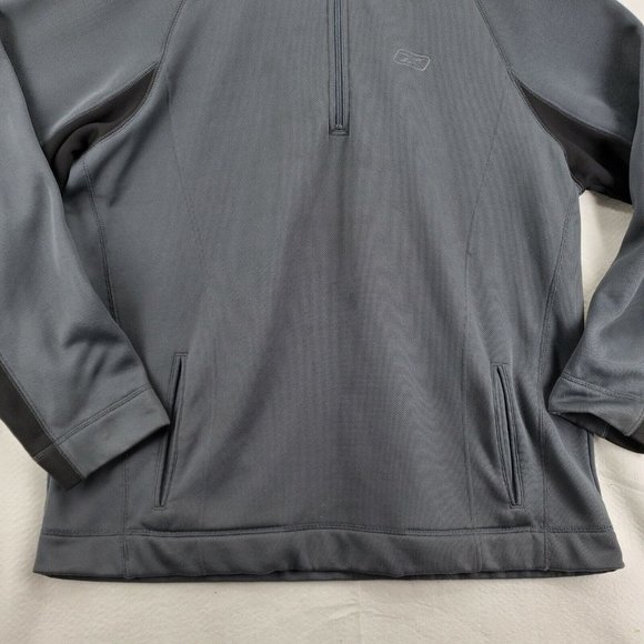 RBX Sweatshirt Men's Long Sleeve Quarter Zipper High Neck Pullover Gray 2XL - Picture 3 of 12